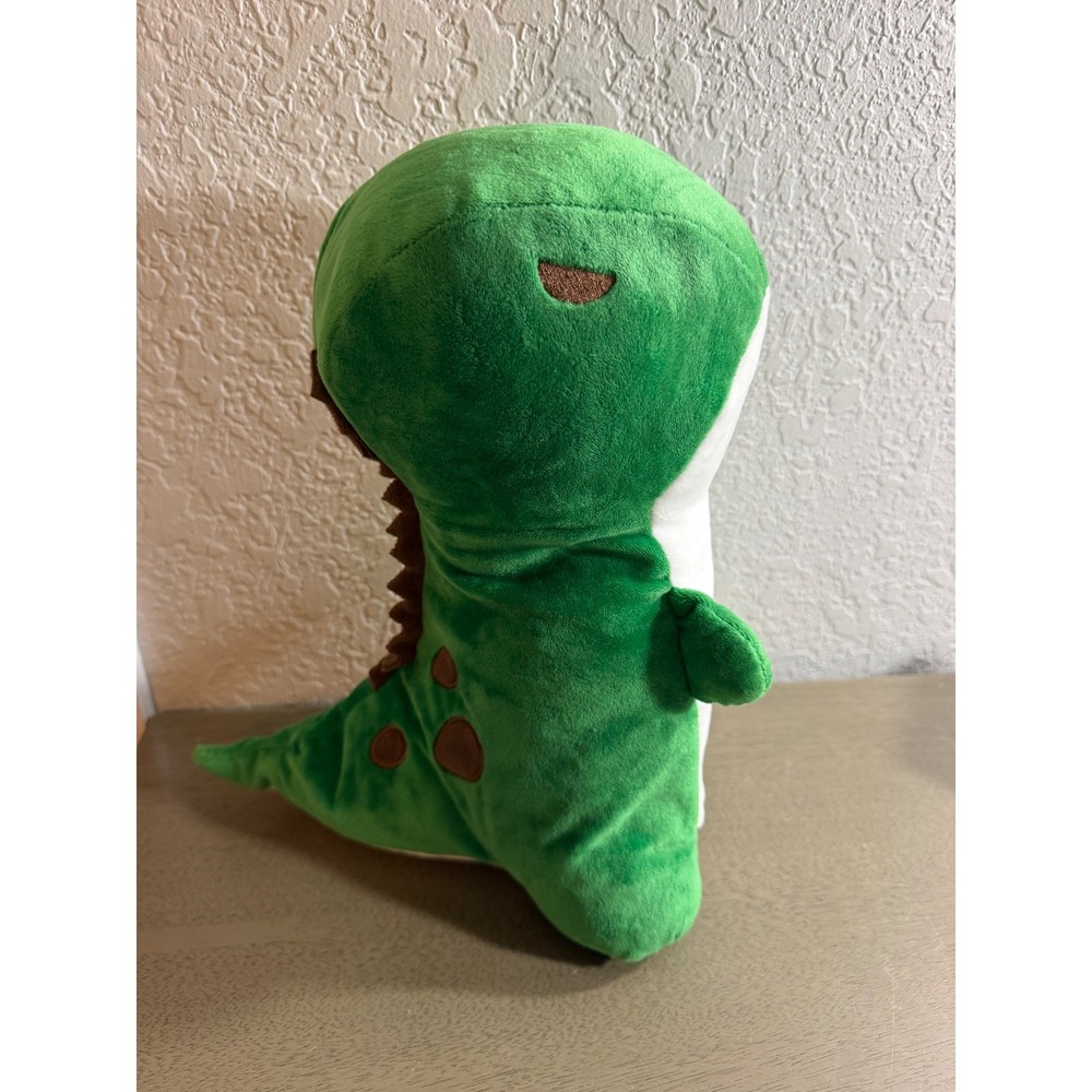 Snug A Babies Green Dinosaur Plush Stuffed Animal Toy with Zipper Belly 13 inch